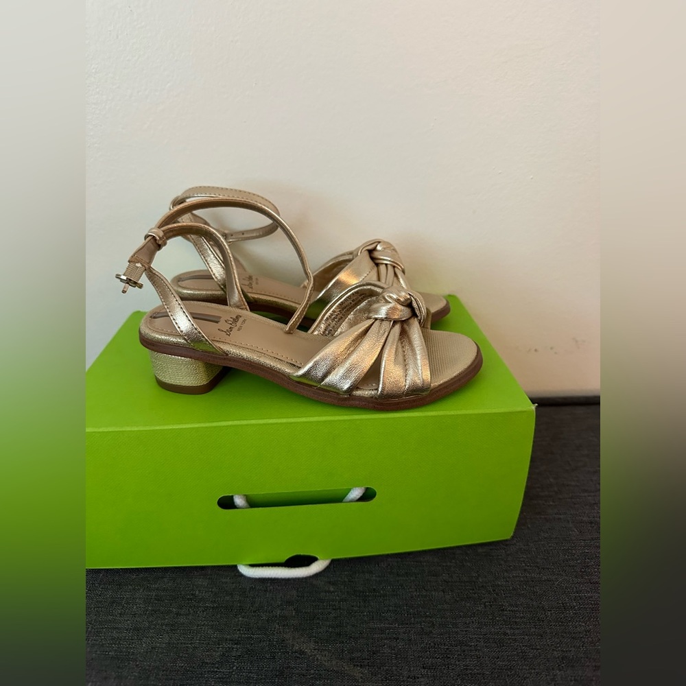 NIB! Sam Edelman Girls gold small heels- size 13